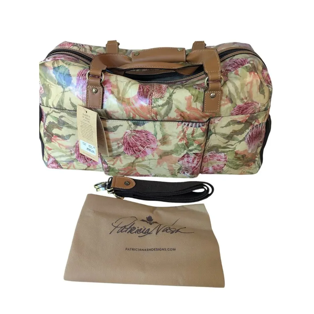 Patricia Nash Seashores Mandara Overnighter Duffle Bag Suitcase Travel NEW